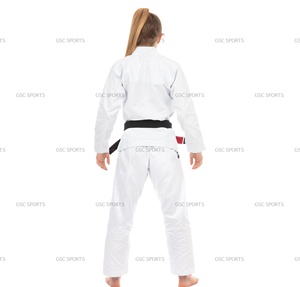 ชุด Bjj สีฟ้ามุกสำหรับผู้หญิง,ไม่มีโลโก้ไม่มีแพทช์ว่างเปล่า Jiu Jitsu Gi สำหรับผู้หญิงชุด Bjj คุณภาพสูงสีฟ้ามุกสาน450 GSM ในราคาโรงงานที่กำหนดเอง - Product Image 4