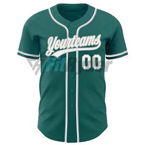 Camisetas de béisbol con logotipo personalizado OEM al por mayor, material de poliéster sublimado, Diseño de equipo en blanco - Product Image 1