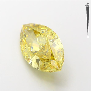 Aniva Jewels Diamant de laboratoire CVD taille marquise 2.85 carat Fancy Vivid Yellow 2.85ct VS1 Lab Grown Diamond avec certificat - Product Image 2