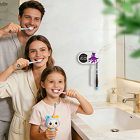 Stérilisateur de brosses à dents numérique compact avec capteur infrarouge et séchage chauffant, désinfection UV, support mural de rangement