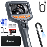 360 °   Endoscope automobile flexible pour la réparation automobile et l'usage domestique quotidien, 1080P HD, objectif flexible de 1,5 mètre/2 mètres