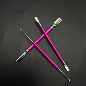 Professional Nail <b>Tools</b> Private Logo Stainless Steel Metallic Hot Pink Manicure <b>Pedicure</b> Set Including Nail Pusher Clipper - Product Image 2