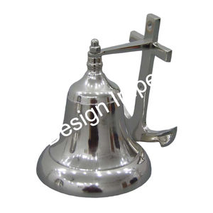 กระดิ่งติดผนังขนาดใหญ่สำหรับตกแต่งบ้านรูปสมอเรือทะเลกระดิ่งสำหรับตกแต่งงานกิจกรรมวันหยุดอุปกรณ์ตกแต่งประตูนิกเกิลขัดเงา - Product Image 3