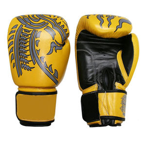 Guantes de boxeo profesionales personalizados para adultos cómodos de cuero de vaca con pares de cuero PU hechos a medida e impresión de logotipo - Product Image 2
