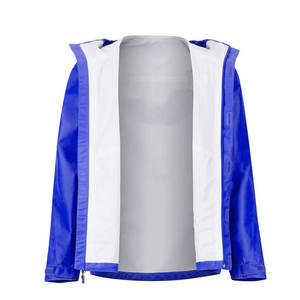 Veste de pluie coupe-vent streetwear à design de logo personnalisé pour hommes Vestes de pluie tissées pour sports d'extérieur pour hommes - Product Image 3