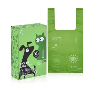 Green Eco Friendly Pet Waste Poop Bag Compostable Biodegradable Poop Bags For Pet Poop