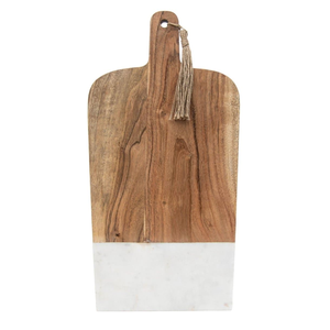 Venta al por mayor ecológica de mármol de madera de acacia charcutería tabla de quesos al por mayor cocina de madera de calidad alimentaria gran oferta - Product Image 4