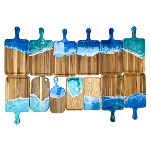 ถาดไม้อีพ็อกซี่เรซินคลื่นทะเลสำหรับเสิร์ฟและตกแต่งในเวียดนามขายส่ง - Product Image 1