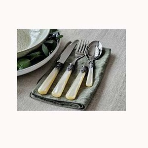 Personnalisé Argent Poli En Acier Inoxydable Unique Antique Créatif Résine Handel En Acier Inoxydable De Luxe Hôtel De Mariage Couverts Ensembles - Product Image 1