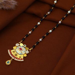 Mangalsutra Royal Meenakari Antique, Bijoux Traditionnels Indiens pour Femmes, Pendentif Élégant de Créateur, Cadeau de Mariage Tendance - Product Image 3