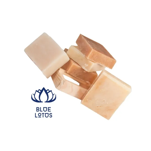 Handmade, luxurious, eco-friendly sea moss soap from Vietnam that is safe for hands and body Blue Lotus