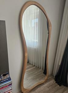 Decorative Asymmetrical Full Length Art Deco Wall <b>Mirror</b> Handmade Solid Beech Wood Frame Eco-Friendly <b>Lightweight</b> at Cheap Price - Product Image 3