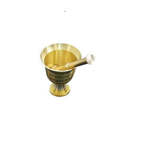 Wholesale Natural Granite Brass Stone Mortar and Pestle Set and Customized Size Cheap Price and Hot Sale Product - Product Image 3