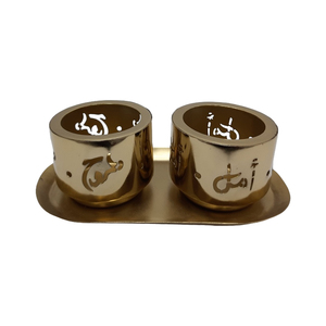 Plateau de vente chaud de forme ronde en métal avec le finissage argenté de taille moyenne de quatre cuvettes adapté aux besoins du client en vrac - Product Image 5