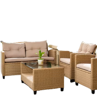 Mora Best Product - Ensemble de jardin en rotin PE moderne de haute qualité pour l'extérieur, meubles d'extérieur fabriqués au Vietnam, emballés dans une boîte en carton