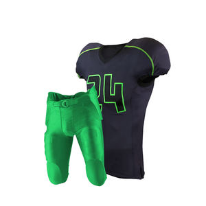 Conjunto de uniforme de fútbol americano personalizado al por mayor para jóvenes aparejos sarga adulto sublimación práctica espuma pantalones acolchados verano corto - Product Image 3