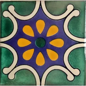 Mosaïque en céramique mexicaine 20 carreaux faits à la main 6 "x 6" carreaux individuels décor à la maison # G-027 - Product Image 1