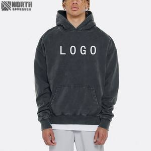 Nueva moda para hombre Sudadera con capucha a cuadros letra impresa Unisex pulóver sudaderas con capucha personalizado de gran tamaño peso pesado 450 GSM Sudadera con capucha - Product Image 1