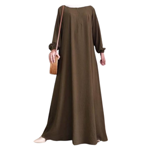 Nouveaux Modèles 2024 Printemps Style Dubaï Robe Abaya Hijab Musulmane pour Femme Ouverte à Fermeture Éclair Respirante Légère Grandes Tailles Manches Longues - Product Image 3