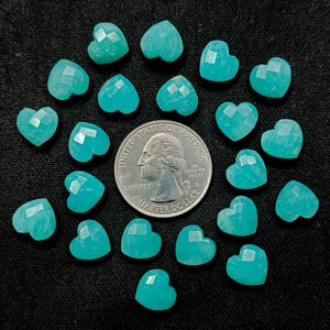 ลูกปัดอัญมณีทรงเหลี่ยมเพชรพลอยเกรด AAA อัญมณีแกะสลักขนาด10มม. ทำจากหินอัญมณีแอมะซอไนต์ - Product Image 4