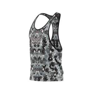 เสื้อกล้ามออกกำลังกายผู้ชายแบบเรเซอร์แบ็ค ผ้าแห้งเร็ว ระบายอากาศได้ดี ผลิตจากผ้าสแปนเด็กซ์/คอตตอน เหมาะสำหรับออกกำลังกายและฟิตเนส - Product Image 1