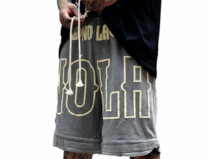 Alta calidad 100% algodón verano hombres doble dobladillo temporada de verano Pantalones cortos 3D Puff estampado Vintage pantalones cortos - Product Image 6