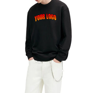 Alta calidad Casual Swear Loose Fit Oversized Crew Neck Basics Sudadera Custom DTG Impreso Logo Hip Hop Style Sudadera - Product Image 1