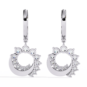Boucles d'oreilles en or 18 carats brillantes avec diamant de laboratoire, bijoux de luxe en diamant - Product Image 4