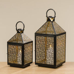 Customized Size <b>Metal</b> <b>Lantern</b> Latest Unique Clear Glass Mesh Design for Home Office Garden Decoration Durable Hanging Candle - Product Image 4