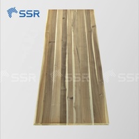 SSR VINA - Plan de travail en bois d'acacia à bord collé - Plan de travail en bois d'acacia à bord vivant - Plan de travail de table à manger en bois d'acacia à lattes continues