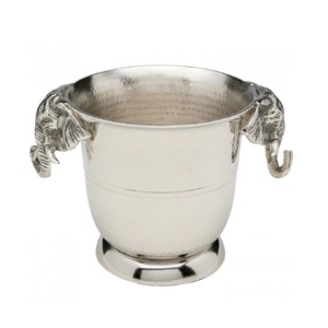ถังน้ำแข็งสำเร็จรูปสีเงินสำหรับงานปาร์ตี้กลางแจ้งงานหัตถกรรมบาร์ดีไซน์แนววินเทจ - Product Image 2