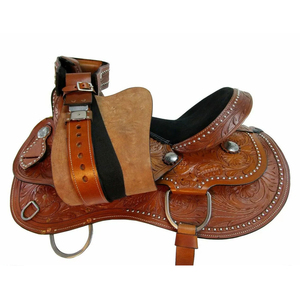 Selles de course équestre en cuir pour adultes unisexes, très vendues / 2025, cuir de vache de luxe, couleur unie, plastique, style western - Product Image 6