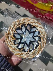 ชุดแผ่นรองแก้วหวายลายมุก สำหรับใช้ในบ้านและห้องครัว มีหลายขนาดและรูปทรง - Product Image 3