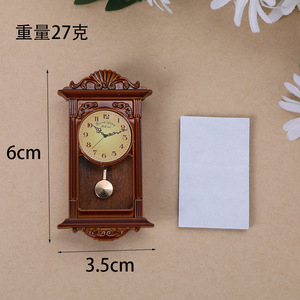 Orologio a Pendolo in Legno in Miniatura 1:12 di Alta Qualità per Casa delle Bambole, Accessori e Ornamenti per Mobili, Giocattolo per Soggiorno in Miniatura - Product Image 3