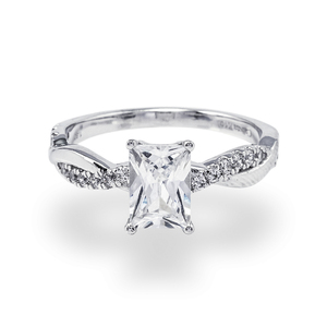 OEM bagues de fiançailles de luxe 10K or blanc femmes bagues personnalisées rectangle zircon cubique pierre Offres Spéciales fabricant du Vietnam - Product Image 6