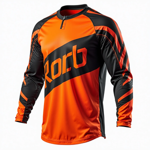 Jersey de Motocross Personalizado Sublimado para Hombre, Ajuste Cómodo, Manga Larga, Transpirable y Resistente al Viento para Deportes de Motocicleta y ATV - Product Image 1