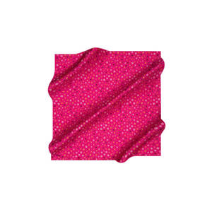 Fuchsia Silk <b>Square</b> <b>Scarf</b> with Geometric Pattern - Product Image 1