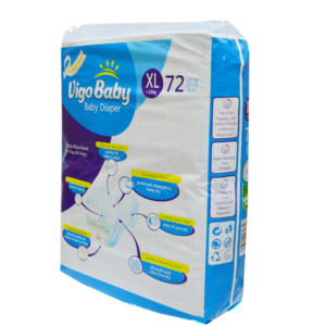 Pañal de bebé desechable tamaño XL 72 al por mayor núcleo superabsorbente con material suave ajuste cómodo a prueba de fugas - Product Image 4