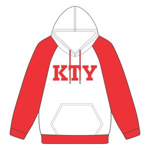 DST Delta blanc corps rouge manches raglan pull à capuche mélange de coton vêtements de sororité grecque Divine Nine HBCU vêtements de vie grecque - Product Image 2