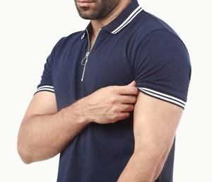 เสื้อโปโลแขนสั้นสำหรับผู้ชายเสื้อโปโลผ้าฝ้าย100% กอล์ฟลำลองสตรีทแวร์โลโก้ตามสั่ง - Product Image 4