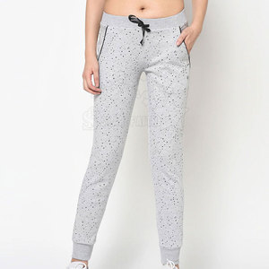 Pantalones informales OEM para mujer, mezcla de algodón, ajuste relajante con cintura elástica, pantalones cómodos, pantalones informales elegantes para mujer - Product Image 1