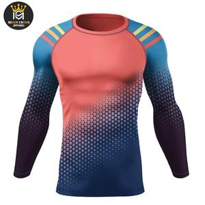 Nueva llegada de impresión por sublimación Rash Guard mejor alta calidad Rash Guard para hombres transpirable Rash Guard - Product Image 1