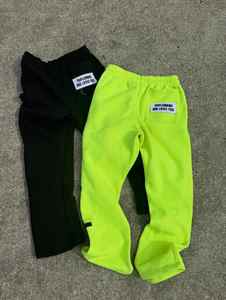 Heavy Weight Distress Printed Embroidery Gem Stones Streetwear Winter High Quality <b>Fleece</b> Drawstring Tracksuits <b>Men's</b> Sweatpants - Product Image 6