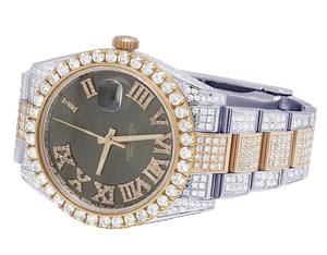 Tendencia VVS Moissanite Diamond Roman Dial Acero inoxidable Automático Japonés Iced Out Watch Hip Hop Bling Fashion Mayorista - Product Image 4