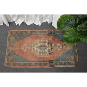 Rug, 1.8x3.2 ft Vintage Rug, <b>Red</b> Ombr Rug <b>Wool</b> - Product Image 1