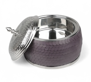 Casserole en argent Moyen-Orient Buffet de chauffe-plats fini brillant avec support de concepteur découpé au laser pour l'utilisation de mariage de restaurant d'hôtel - Product Image 6