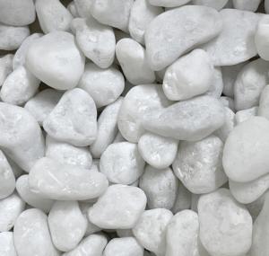 Adoquines y guijarros de paisaje blanco nieve de alta calidad, piedra natural pulida para uso en exteriores, directamente de Vietnam - Product Image 1