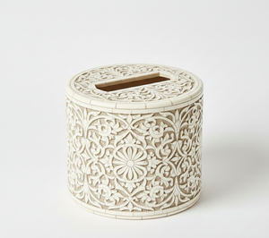 Caja Decorativa para Pañuelos de Papel, con Incrustaciones de Hueso, Moderna, Ecológica, Hecha a Mano, Duradera, de Tamaño Personalizado, de Lujo, para Hogar, Hotel, Restaurante - Product Image 1