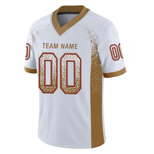 Venta al por mayor de fábrica personalizada mejor de alta calidad bordado impreso logotipo transpirable de secado rápido Venta caliente camiseta de fútbol americano - Product Image 2