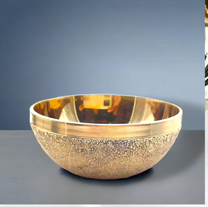 Bol Kansa Vataki en bronze lisse poli pour pieds, massage corporel, outil ayurvédique authentique pour la relaxation et la pratique du bien-être - Product Image 5